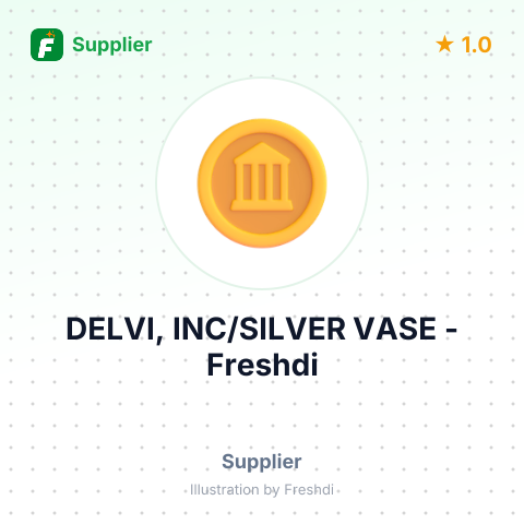 DELVI, INC/SILVER VASE – summary card, no photo uploaded yet