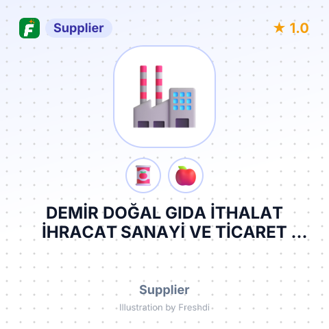 DEMİR DOĞAL GIDA İTHALAT İHRACAT SANAYİ VE TİCARET LİMİTED ŞİRKETİ – summary card, no photo uploaded yet