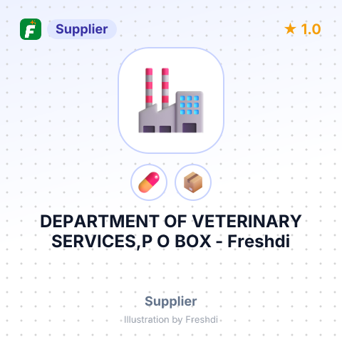 DEPARTMENT OF VETERINARY SERVICES,P O BOX – summary card, no photo uploaded yet