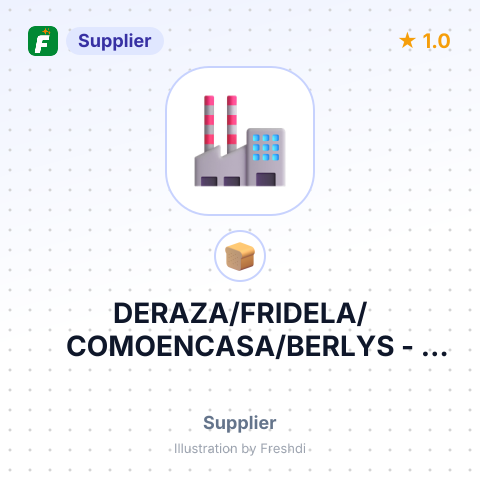 DERAZA/FRIDELA/COMOENCASA/BERLYS – summary card, no photo uploaded yet