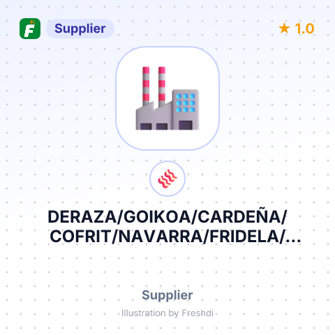 DERAZA/GOIKOA/CARDEÑA/COFRIT/NAVARRA/FRIDELA/BERLYS – summary card, no photo uploaded yet