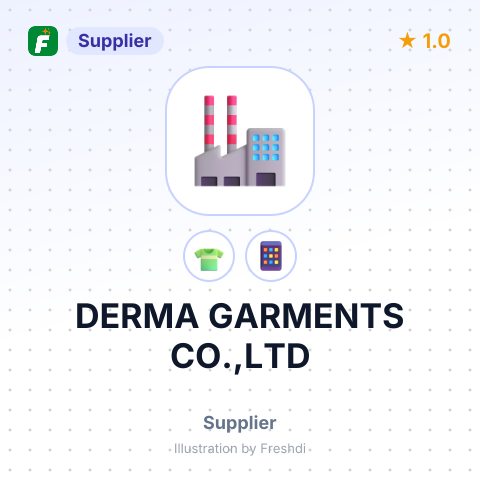 DERMA GARMENTS CO.,LTD – summary card, no photo uploaded yet