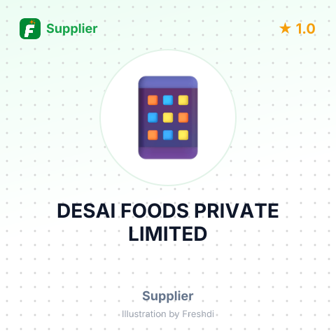 DESAI FOODS PRIVATE LIMITED – summary card, no photo uploaded yet