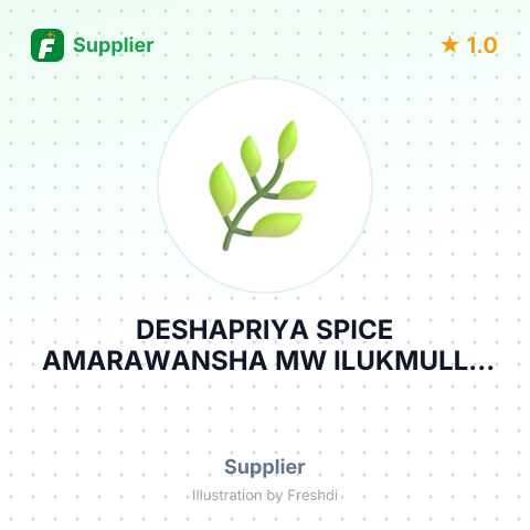 DESHAPRIYA SPICE AMARAWANSHA MW ILUKMULLA KIRINDIWELA MITIYAGODA – summary card, no photo uploaded yet