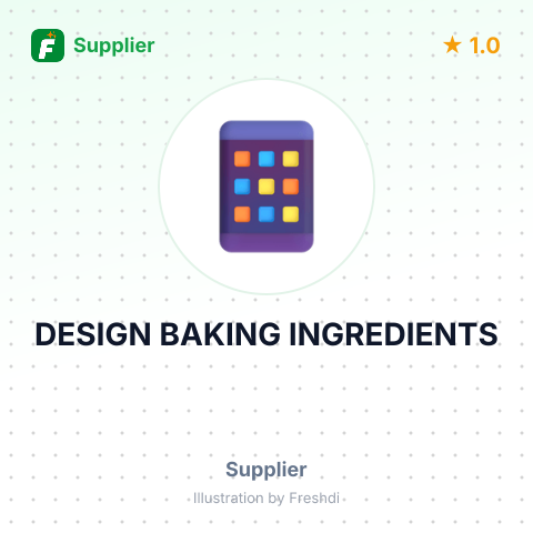 DESIGN BAKING INGREDIENTS – summary card, no photo uploaded yet