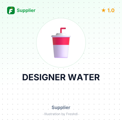 DESIGNER WATER – summary card, no photo uploaded yet