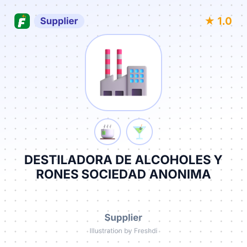 DESTILADORA DE ALCOHOLES Y RONES SOCIEDAD ANONIMA – summary card, no photo uploaded yet