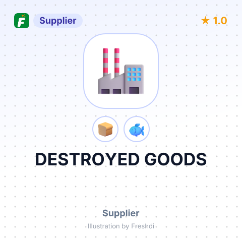DESTROYED GOODS – summary card, no photo uploaded yet