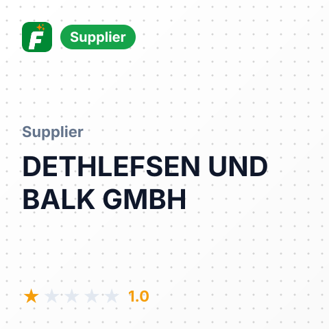 DETHLEFSEN UND BALK GMBH – summary card, no photo uploaded yet