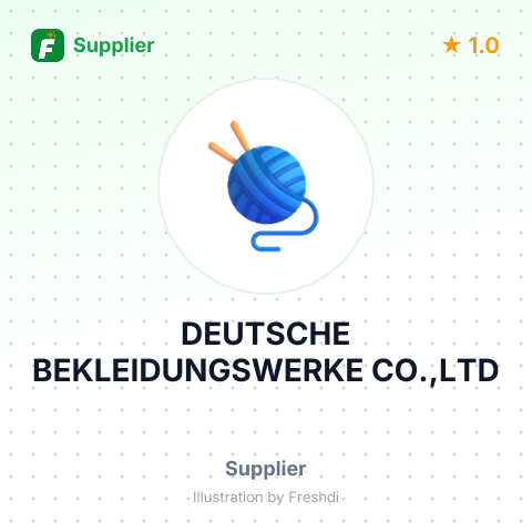 DEUTSCHE BEKLEIDUNGSWERKE CO.,LTD – summary card, no photo uploaded yet