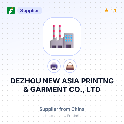 DEZHOU NEW ASIA PRINTNG & GARMENT CO., LTD – summary card, no photo uploaded yet