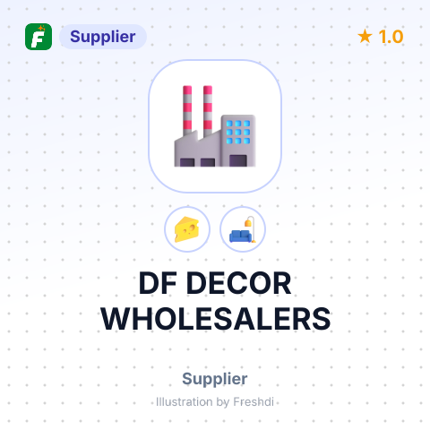 DF DECOR WHOLESALERS – summary card, no photo uploaded yet