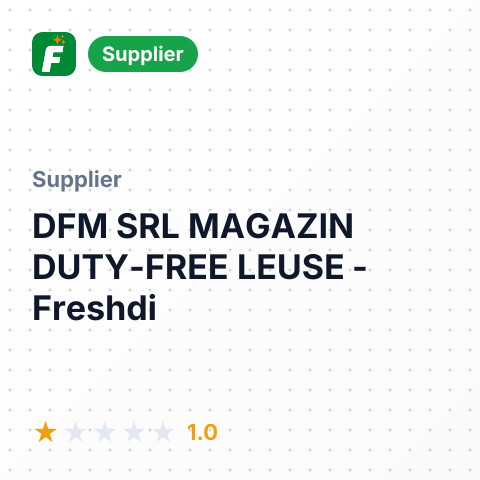 DFM SRL MAGAZIN DUTY-FREE LEUSE – summary card, no photo uploaded yet