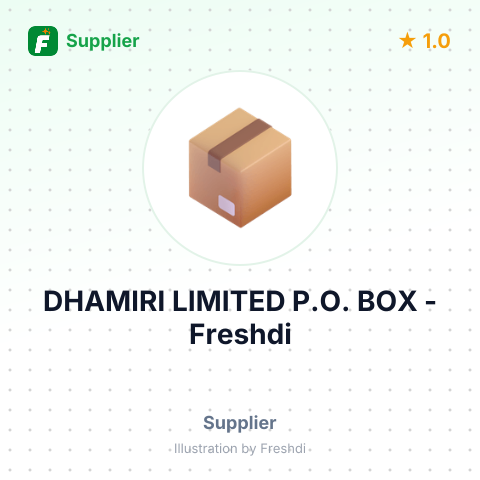DHAMIRI LIMITED P.O. BOX – summary card, no photo uploaded yet