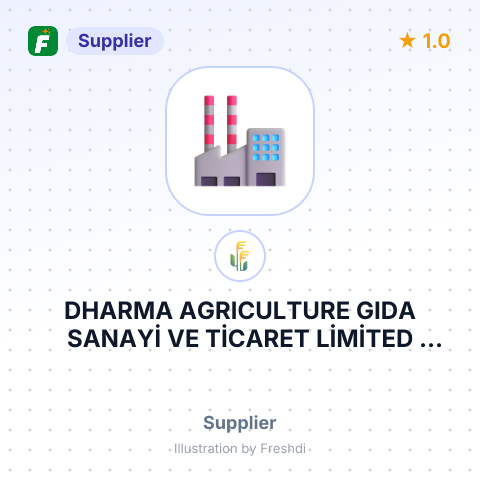 DHARMA AGRICULTURE GIDA SANAYİ VE TİCARET LİMİTED ŞİRKETİ – summary card, no photo uploaded yet