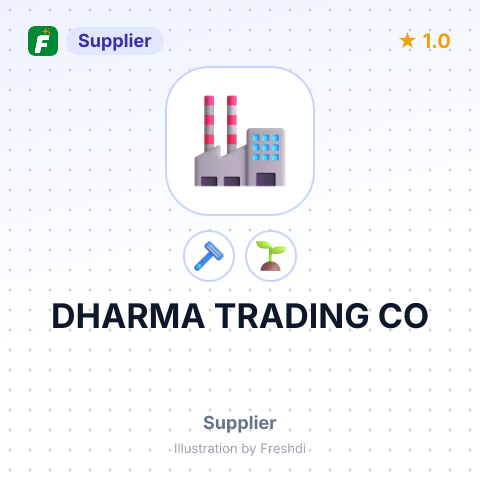 DHARMA TRADING CO – summary card, no photo uploaded yet