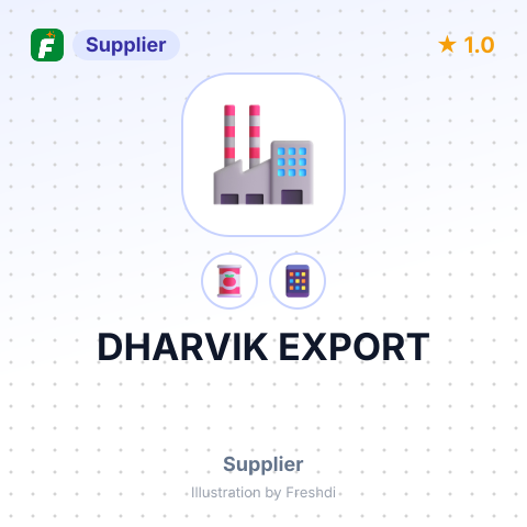 DHARVIK EXPORT – summary card, no photo uploaded yet
