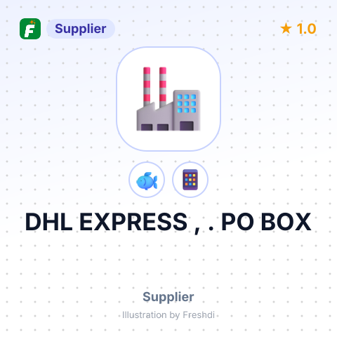 DHL EXPRESS , . PO BOX – summary card, no photo uploaded yet
