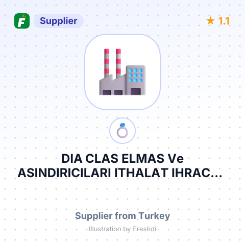 DIA CLAS ELMAS Ve ASINDIRICILARI ITHALAT IHRACAT SANAYI Ve TICARET LIMITED SIRKETI – summary card, no photo uploaded yet