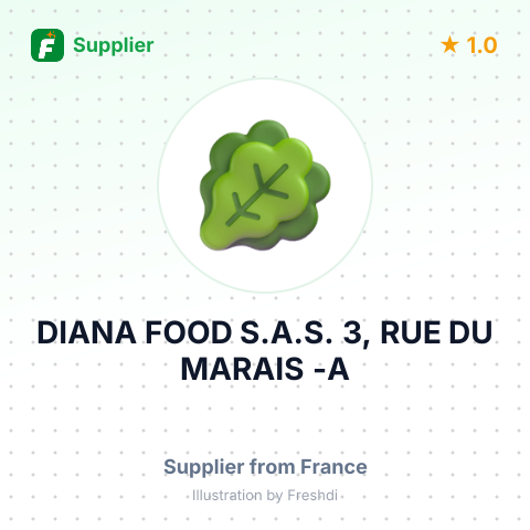 DIANA FOOD S.A.S. 3, RUE DU MARAIS -A – summary card, no photo uploaded yet