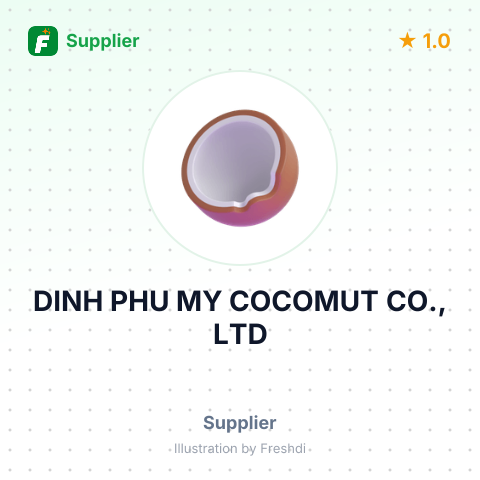 DINH PHU MY COCOMUT CO., LTD – summary card, no photo uploaded yet