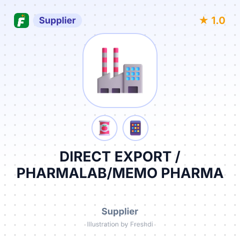 DIRECT EXPORT /PHARMALAB/MEMO PHARMA – summary card, no photo uploaded yet