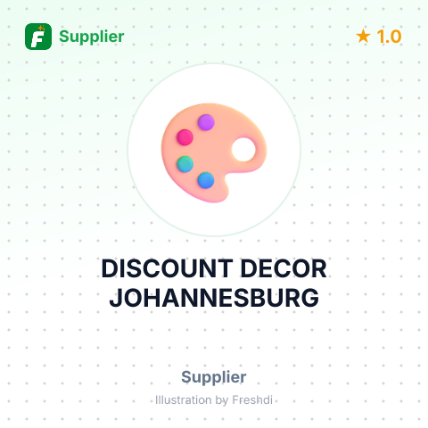 DISCOUNT DECOR JOHANNESBURG – summary card, no photo uploaded yet