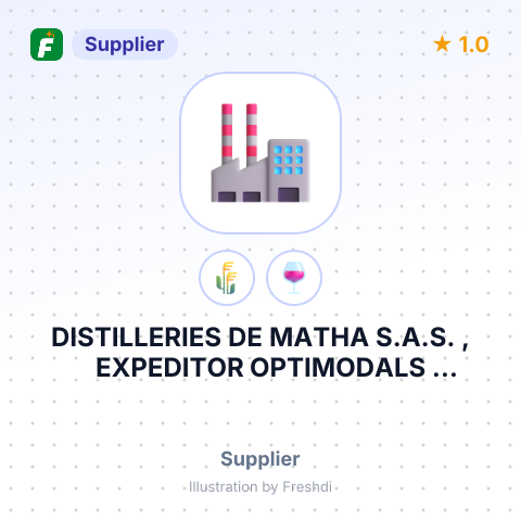 DISTILLERIES DE MATHA S.A.S. , EXPEDITOR OPTIMODALS INTERNATIONAL RENCENU – summary card, no photo uploaded yet