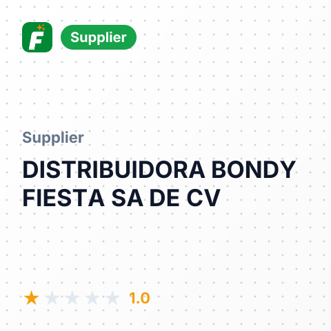 DISTRIBUIDORA BONDY FIESTA SA DE CV – summary card, no photo uploaded yet