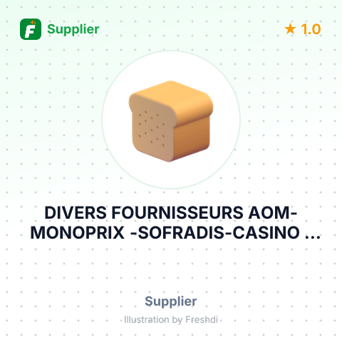 DIVERS FOURNISSEURS AOM-MONOPRIX -SOFRADIS-CASINO – summary card, no photo uploaded yet