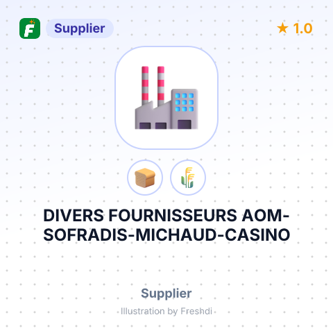 DIVERS FOURNISSEURS AOM-SOFRADIS-MICHAUD-CASINO – summary card, no photo uploaded yet