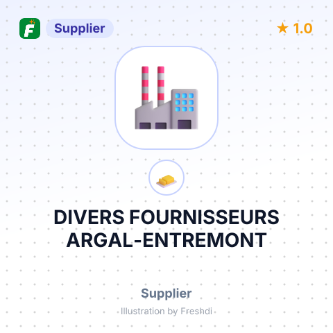 DIVERS FOURNISSEURS ARGAL-ENTREMONT – summary card, no photo uploaded yet