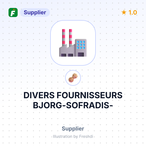 DIVERS FOURNISSEURS BJORG-SOFRADIS- – summary card, no photo uploaded yet
