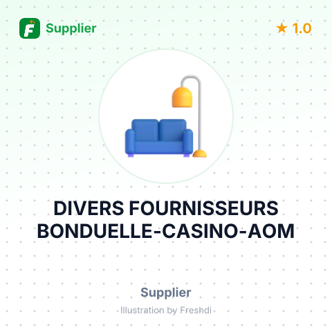 DIVERS FOURNISSEURS BONDUELLE-CASINO-AOM – summary card, no photo uploaded yet