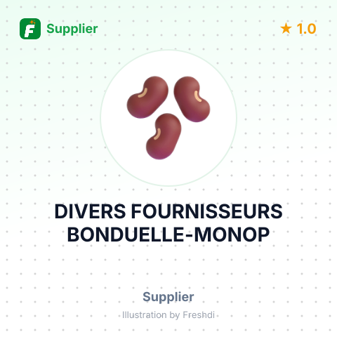 DIVERS FOURNISSEURS BONDUELLE-MONOP – summary card, no photo uploaded yet