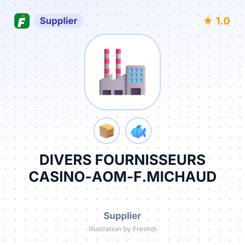 DIVERS FOURNISSEURS CASINO-AOM-F.MICHAUD – summary card, no photo uploaded yet