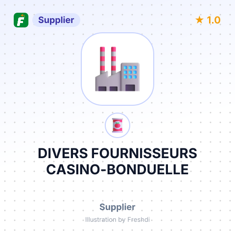 DIVERS FOURNISSEURS CASINO-BONDUELLE – summary card, no photo uploaded yet
