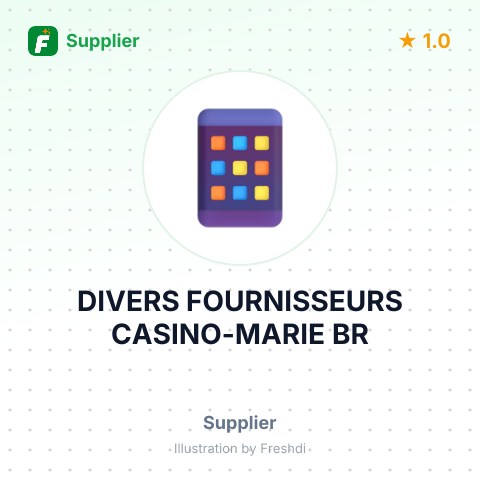 DIVERS FOURNISSEURS CASINO-MARIE BR – summary card, no photo uploaded yet