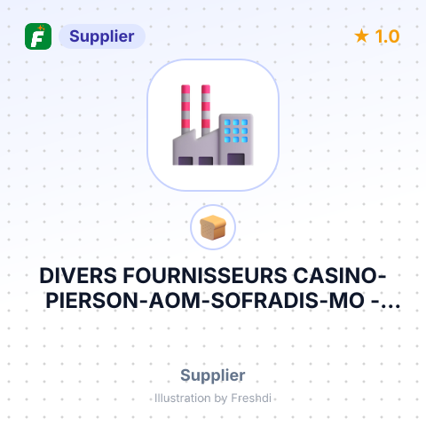 DIVERS FOURNISSEURS CASINO-PIERSON-AOM-SOFRADIS-MO – summary card, no photo uploaded yet