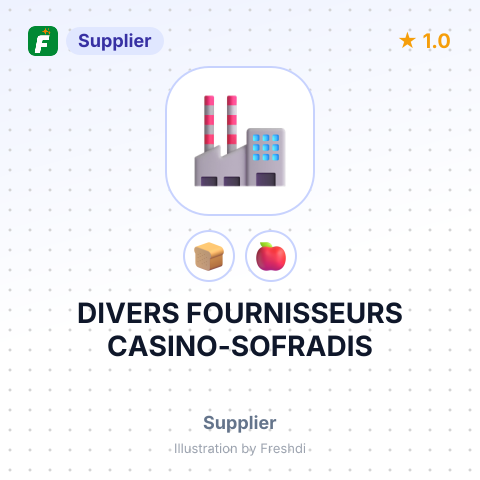 DIVERS FOURNISSEURS CASINO-SOFRADIS – summary card, no photo uploaded yet