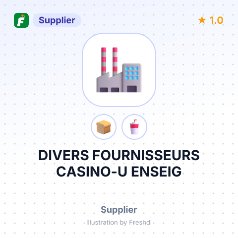 DIVERS FOURNISSEURS CASINO-U ENSEIG – summary card, no photo uploaded yet