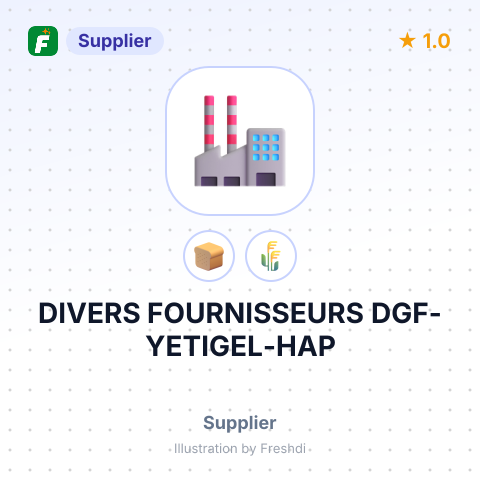 DIVERS FOURNISSEURS DGF-YETIGEL-HAP – summary card, no photo uploaded yet