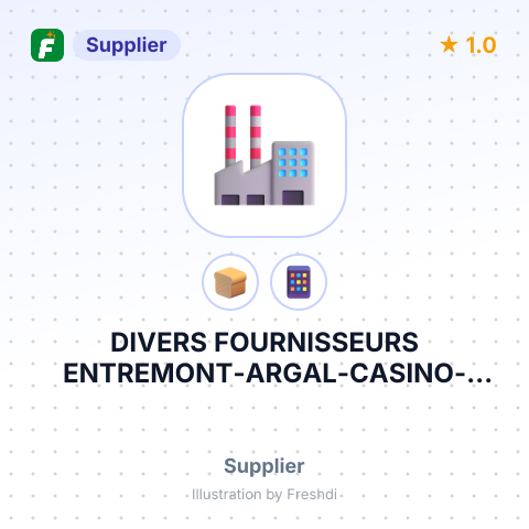 DIVERS FOURNISSEURS ENTREMONT-ARGAL-CASINO-POMONA- – summary card, no photo uploaded yet