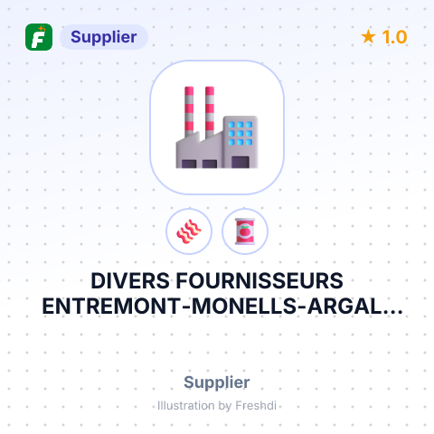 DIVERS FOURNISSEURS ENTREMONT-MONELLS-ARGAL-POMONA – summary card, no photo uploaded yet