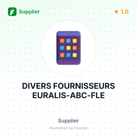 DIVERS FOURNISSEURS EURALIS-ABC-FLE – summary card, no photo uploaded yet