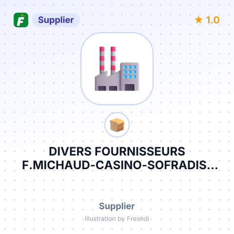DIVERS FOURNISSEURS F.MICHAUD-CASINO-SOFRADIS-BOND – summary card, no photo uploaded yet