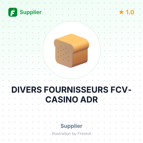 DIVERS FOURNISSEURS FCV-CASINO ADR – summary card, no photo uploaded yet