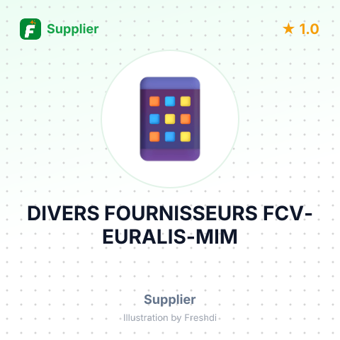 DIVERS FOURNISSEURS FCV-EURALIS-MIM – summary card, no photo uploaded yet