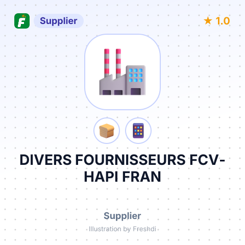 DIVERS FOURNISSEURS FCV-HAPI FRAN – summary card, no photo uploaded yet
