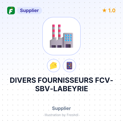 DIVERS FOURNISSEURS FCV-SBV-LABEYRIE – summary card, no photo uploaded yet